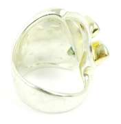 Stellar Wide Sterling Multi-Gemstone Ring, 7