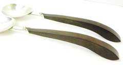 Juvento Lopez Reyes Sterling/Wood Salad Servers