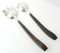 Juvento Lopez Reyes Sterling/Wood Salad Servers