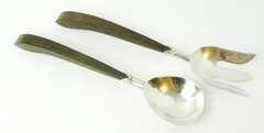 Juvento Lopez Reyes Sterling/Wood Salad Servers