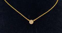 Favorite Round Cluster Pendant with White Gemstones