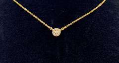 Favorite Round Cluster Pendant with White Gemstones