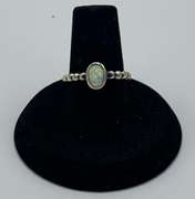 Shimmering Oval White Opal Ring