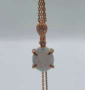 Sparkling Opal Necklace in Sterling Silver