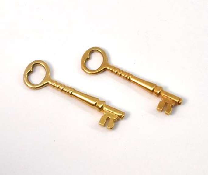 Matching 18k Key Pendants