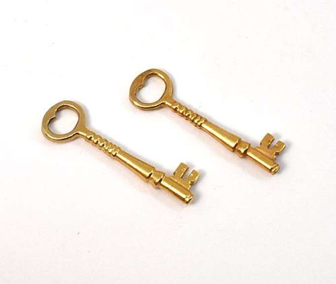 Matching 18k Key Pendants