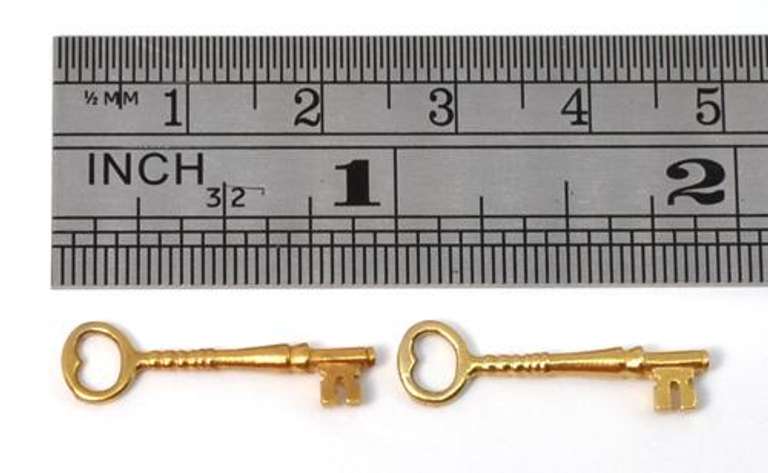 Matching 18k Key Pendants