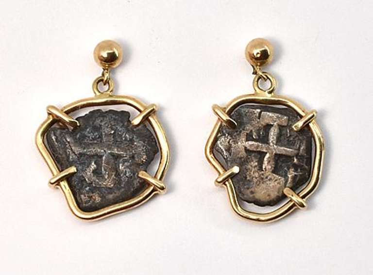 Spanish Treasure Coin Earrings