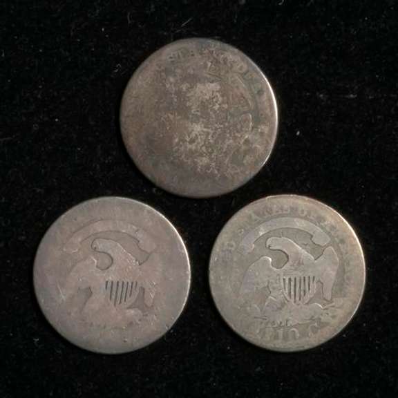 3 Bust Dimes 1823/2 1825 And 1827