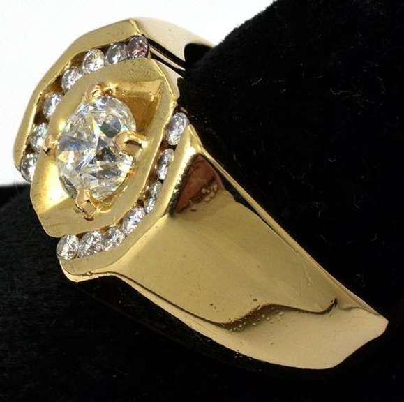 Massive 1.42CTW Diamond Ring in 14KT Yellow Gold