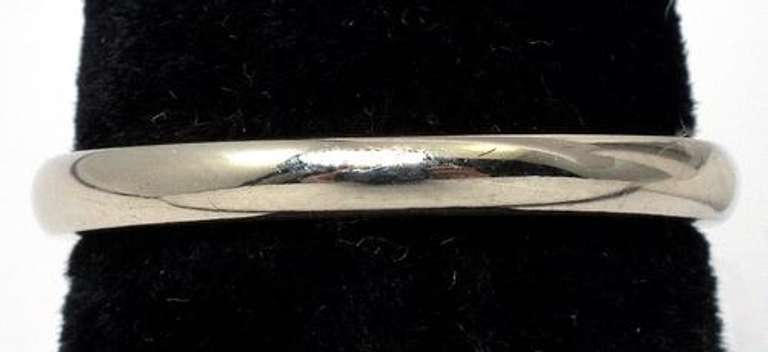 Narrow 14KT White Gold Wedding Band, 5 3/4