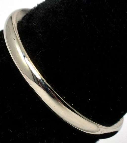 Narrow 14KT White Gold Wedding Band, 5 3/4
