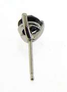 Simple White Gold Black Diamond Stud Earrings