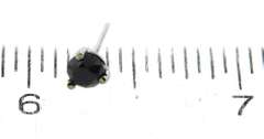 Simple White Gold Black Diamond Stud Earrings