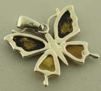 Vintage Sterling Silver Amber Pendant