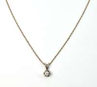 Nice 1/10 Ct. Diamond Pendant & Necklace