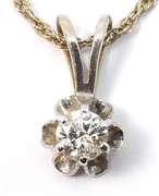 Nice 1/10 Ct. Diamond Pendant & Necklace
