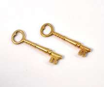 Matching 18k Key Pendants