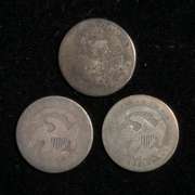 3 Bust Dimes 1823/2 1825 And 1827