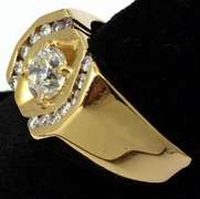 Massive 1.42CTW Diamond Ring in 14KT Yellow Gold