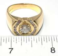 Massive 1.42CTW Diamond Ring in 14KT Yellow Gold