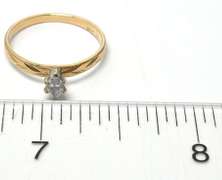 Marquise Diamond Engagement Ring, 14KT Yellow Gold