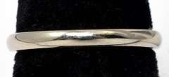 Narrow 14KT White Gold Wedding Band, 5 3/4