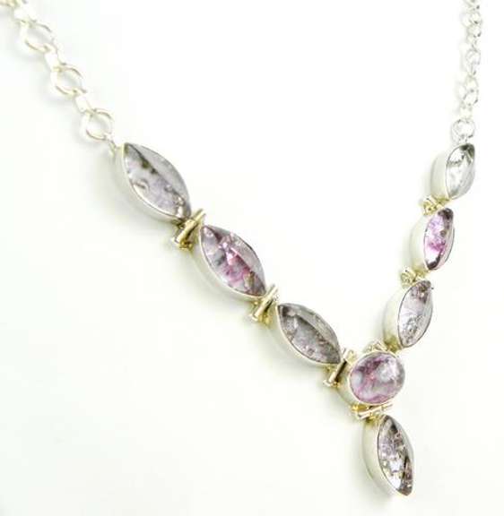 Sterling Amethyst Fluorite Necklace