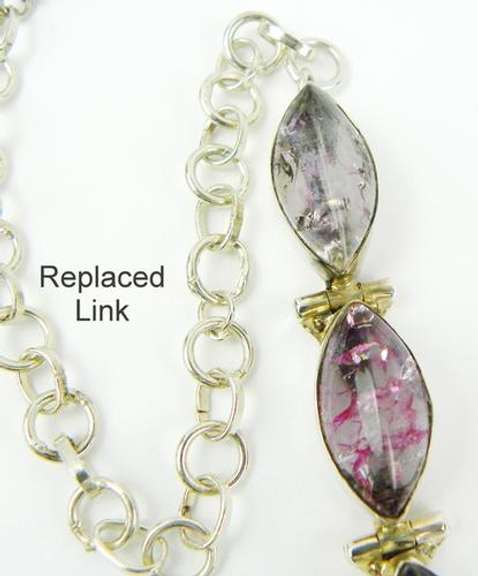 Sterling Amethyst Fluorite Necklace