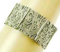 Fabulous Early 835 Silver Wide Panel Bracelet