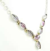 Sterling Amethyst Fluorite Necklace