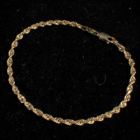14 K Yellow Gold Rope Bracelet
