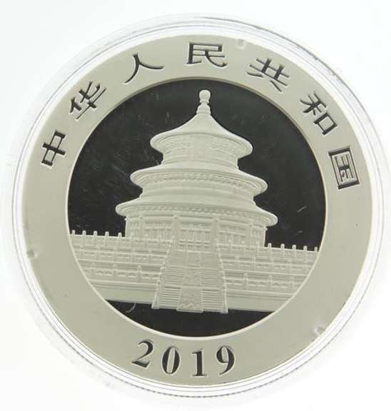 2019 China 10 Yuan Silver Panda in Mint Capsule