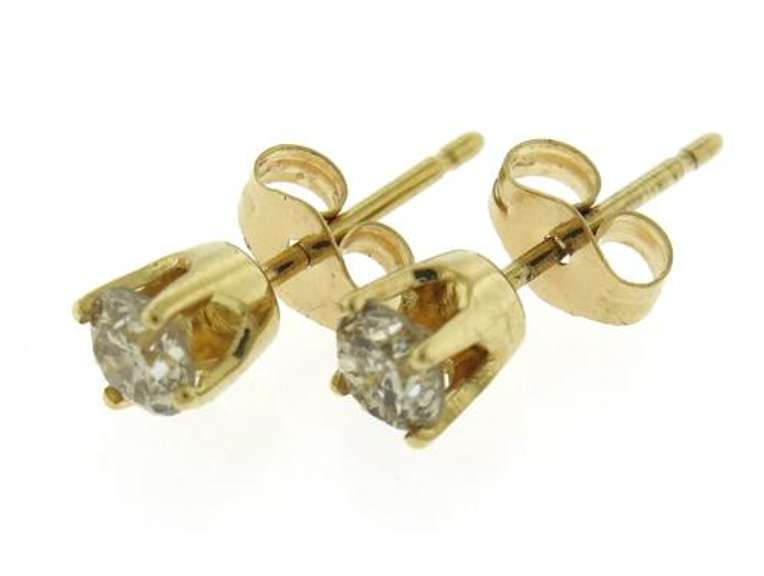 Elegant Round Brilliant Cut Diamond Stud Earrings