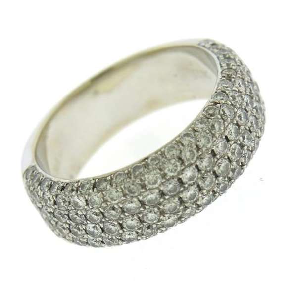 Scintillating 14kt WG Pave Diamond White Gold Band