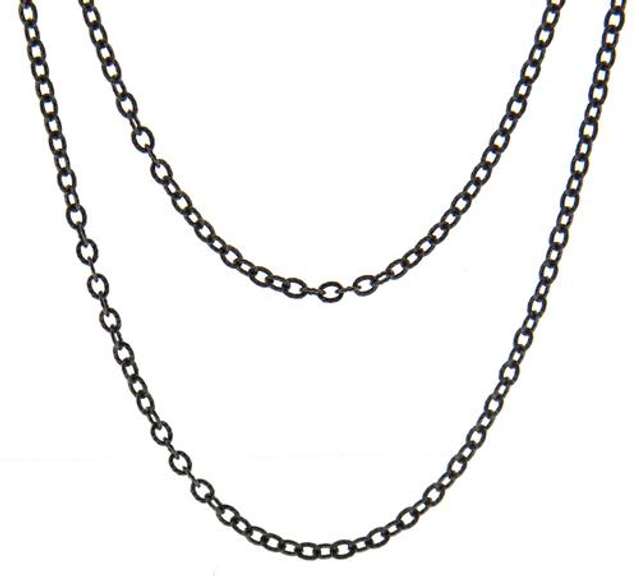 Super Versatile Sterling Silver Oxidized 36" Rolo Rope Chain