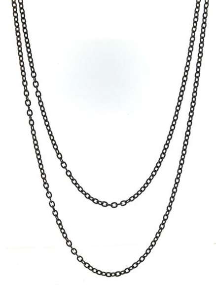 Super Versatile Sterling Silver Oxidized 36" Rolo Rope Chain