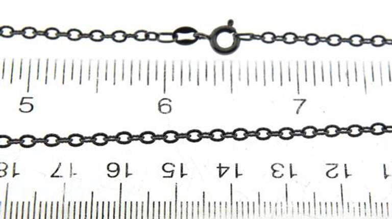 Cool Sterling Silver Oxidized Textured 28" Opera Chain