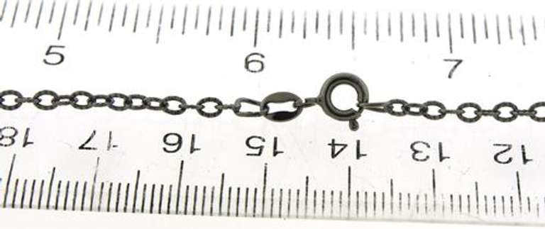 Fashionable Sterling Silver Oxidized Link 28" Opera Chain