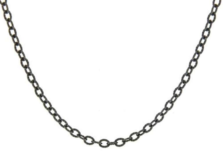 Fashionable Sterling Silver Oxidized Link 28" Opera Chain