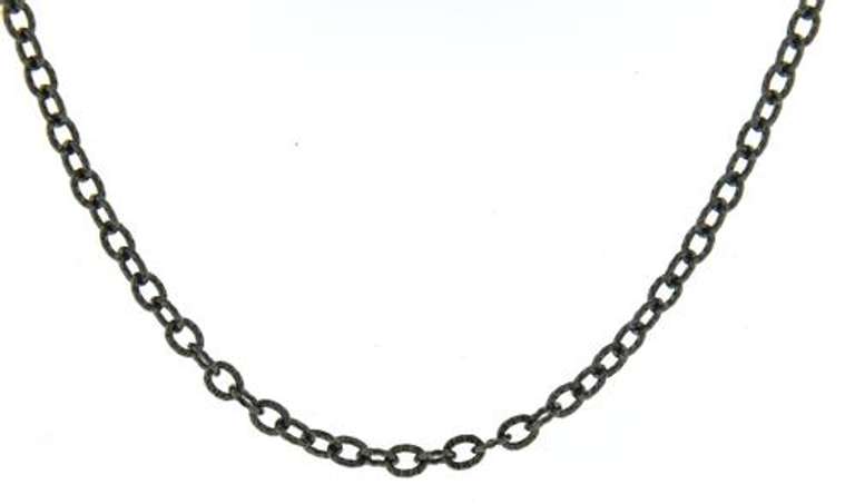 Sterling Silver Oxidized Textured Chain