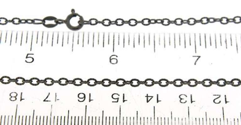 Sterling Silver Oxidized Textured Chain