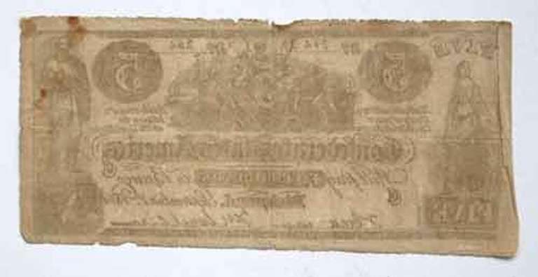 Early $ 5 CSA Note September 2 1861 Series