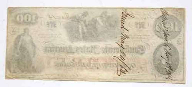 Scarce Unc Dec 18 1862 $100 CSA Note with CSA Watermark