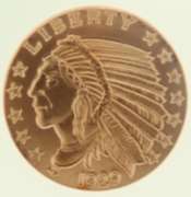 1929 5oz .999 Indian Head Round Copper