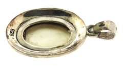 Sterling Silver Mop and Marcasite Pendant