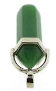 Jade Silver Tone Pendant