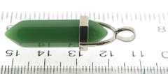Jade Silver Tone Pendant