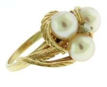 Fantastic 6.75mm Pearl & Diamond Accent Ring