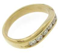 Handsome Channel Set .45 ctw Diamond Curved Wave Band